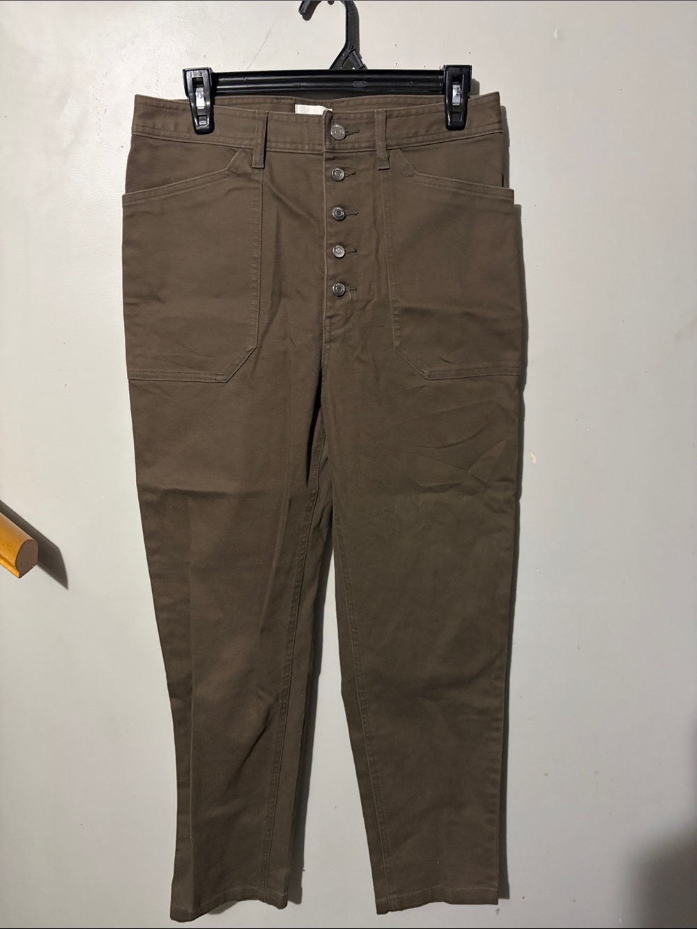 Wilfred Free Woman’s Button-Fly Pants — Brown